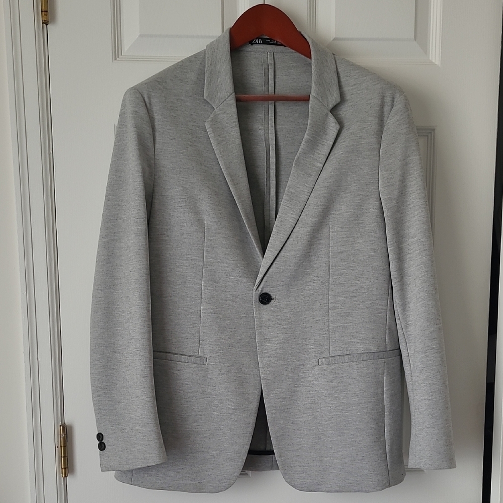 Zara Men's Light Gray Blazer